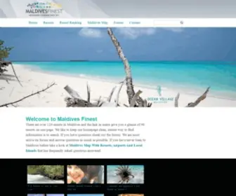 Maldivesfinest.com(Holiday Guide Of The Maldives Finest Resorts) Screenshot