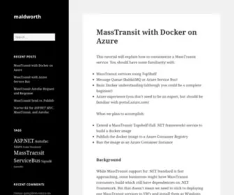 Maldworth.com(maldworth) Screenshot