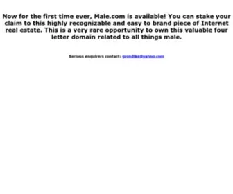 Male.com(Premium category defining domain names for sale) Screenshot