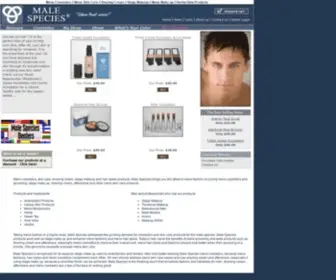 Malespecies.com(Mens cosmetics and skin care) Screenshot