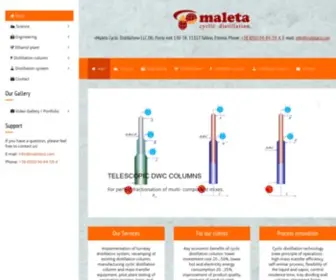 MaletaCD.com(Fractional Distillation Column) Screenshot