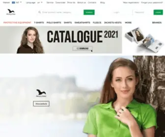Malfini.com(Promotional textile Malfini) Screenshot