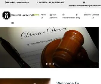 Malhotralawpartners.in(Malhotra Law Partners) Screenshot