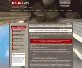 Malialaw.com(Landlord Tenant Attorney) Screenshot