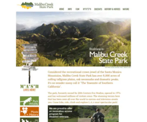 Malibucreekstatepark.org(Malibu Creek State Park) Screenshot