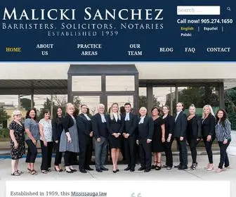 Malickisanchezlaw.com(Malicki Sanchez Law) Screenshot