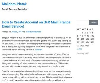 Malidom-Platak.com(Email Service Provider) Screenshot