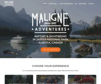 Maligneadventures.com(Maligne Adventures) Screenshot
