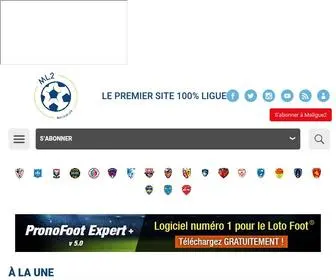 Maligue2.fr(Suivez l'actualité de la Ligue 2 et de ses clubs) Screenshot