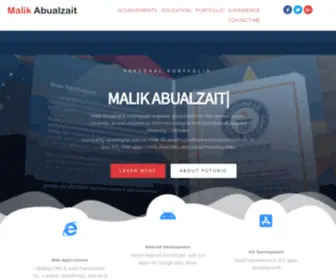 Malikabualzait.com(Malik Abualzait Personal website) Screenshot