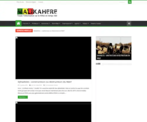 Malikahere.com(Toute l'actualité Malienne en temps réel) Screenshot