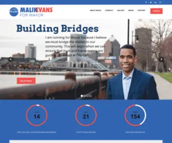 Malikevans.org(For Mayor) Screenshot