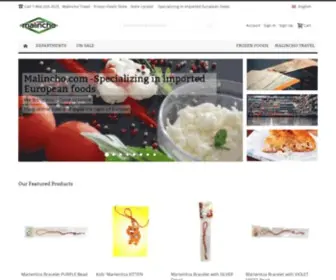 Malincho.com(Imported European foods) Screenshot