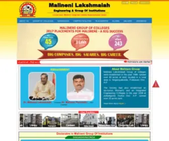 Malinenicolleges.ac.in(Malineni Group of Colleges) Screenshot