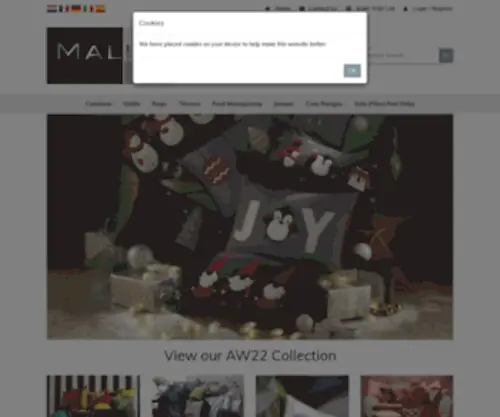 Malini.com(Wholesale Cushions) Screenshot
