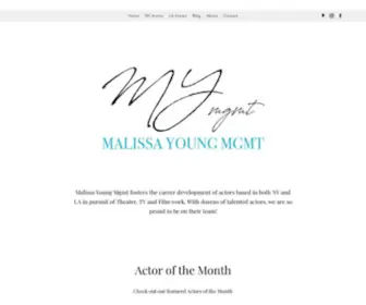 MalissayoungmGmt.com(Talent Management) Screenshot