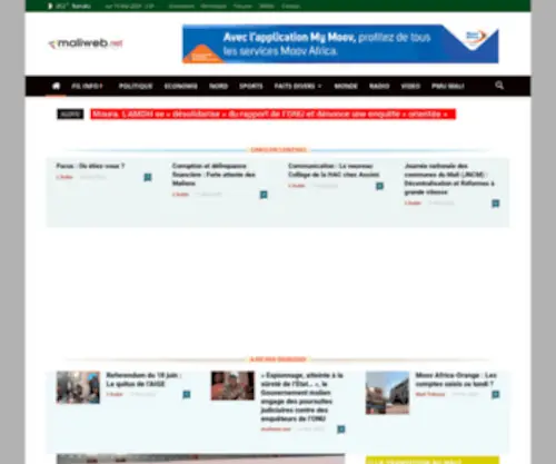 Maliweb.net(Premier site d'info) Screenshot