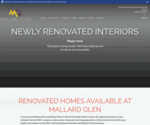 Mallardglen-NC.com(Mallard Glen and Adams Place) Screenshot