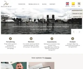 Malling.no(Salg kjøp utleie næringseiendom) Screenshot