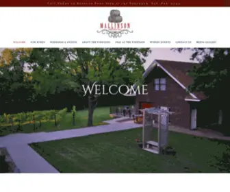 Mallinsonhall.com(Mallinson Vineyard and Hall) Screenshot