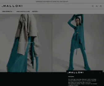 Malloni.com(Malloni Sito Ufficiale e Boutique Online) Screenshot