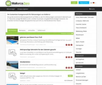 Mallorca-Zero.com(Kostenlose private Kleinanzeigen und Anzeigen auf Mallorca) Screenshot