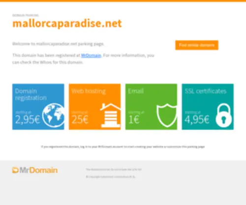 Mallorcaparadise.net(PARADISE MALLORCA • Página principal) Screenshot