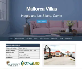 Mallorcavillascavite.com(Mallorca Villas developed by Cathay Land) Screenshot