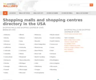 Mallsinfo.com(Shopping malls and stores directory in the USA) Screenshot