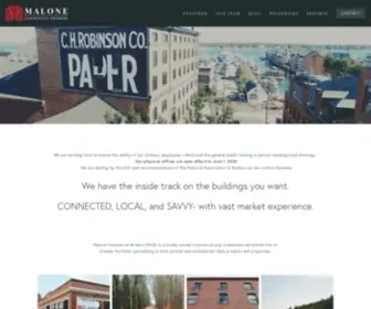 Malonecb.com(Malone Commercial Brokers) Screenshot