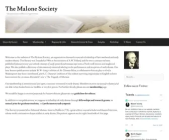 Malonesociety.com(The permanent utility of original texts) Screenshot