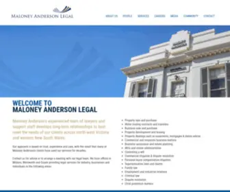 Maloneyandersonlegal.com.au(Maloney Anderson Legal) Screenshot