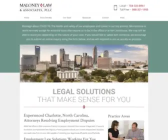 Maloneylegal.com(Charlotte NC Employment Law Lawyers) Screenshot