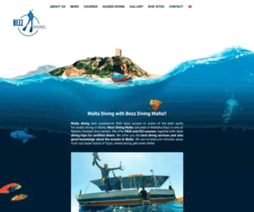 Malta-Diving.com(Malta diving & scuba diving courses) Screenshot