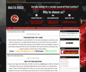 Malta-Fixed.com(MALTA FIXED MATCHES 100 % SURE) Screenshot