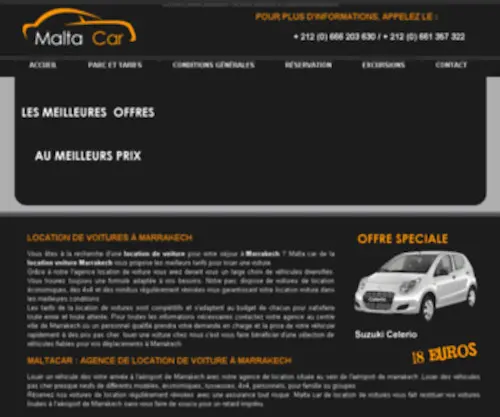 Maltacars-Marrakech.com(Location Voiture Marrakech) Screenshot