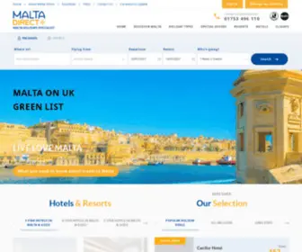 Maltadirect.com(Malta Holidays) Screenshot