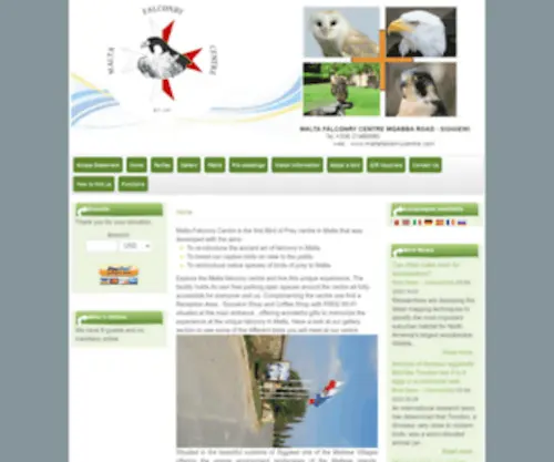 Maltafalconrycentre.com(Malta Falconry Centre) Screenshot