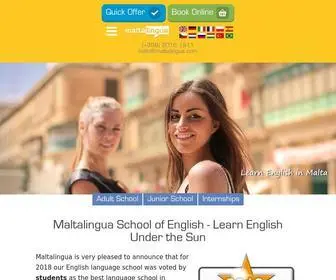 Maltalingua.com(English language school) Screenshot