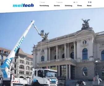 Maltech.ch(Schweizer Marktführer für Hebebühnentechnik) Screenshot