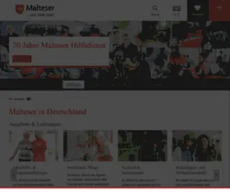 Malteser.de(Als katholische Hilfsorganisation engagieren wir uns für Menschen in Notlagen) Screenshot