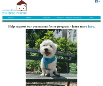 Malteserescue.com(Metropolitan Maltese Rescue) Screenshot