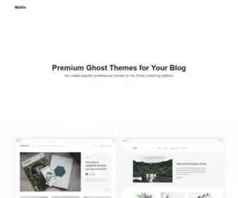 Maltiv.com(Premium Ghost Themes by Maltiv) Screenshot