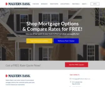 Malvernhomeloans.com(Malvern Bank) Screenshot