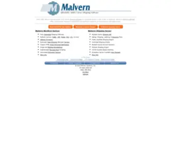 Malvernsys.com(Integrated shipping software for small parcel and LTL shipping) Screenshot
