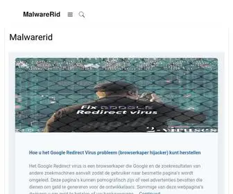 Malwarerid.nl(Google) Screenshot