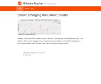 Malwaretracker.com(Malware tracker) Screenshot