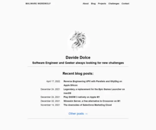 Malwarewerewolf.com(Malware Werewolf) Screenshot