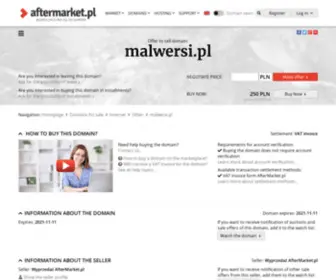 Malwersi.pl(Cena domeny: 250 PLN (do negocjacji)) Screenshot