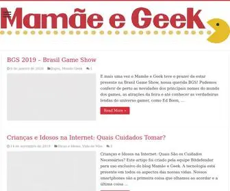 Mamaeegeek.com(Mamãe E Geek) Screenshot